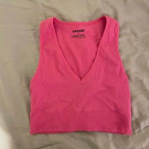 Garage Crop Top V Neck